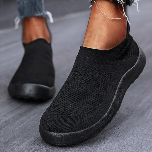 Women Shoes 2024 New Knitting Sock Flat Shoes